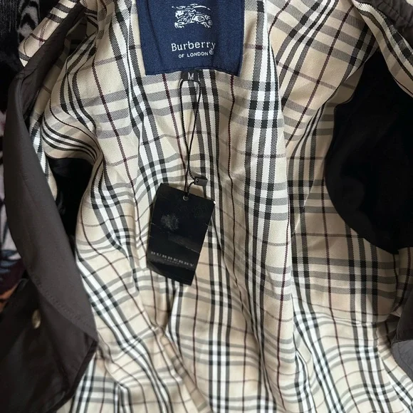 Burberry‎ of London Brown Double-Breasted Coat w/ Nova Check Lining – Size M - Picture 9 of 12
